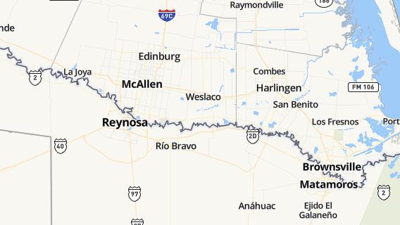 mapa de la ciudad de Midway North