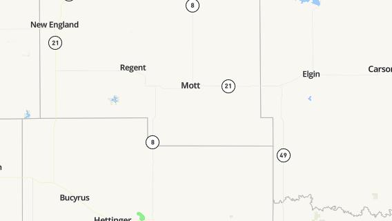 mapa de la ciudad de Mott