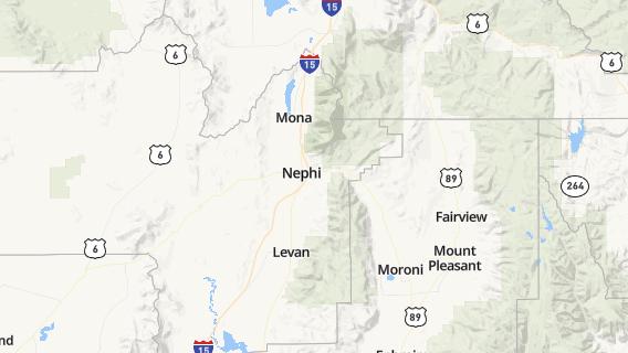 mapa de la ciudad de Nephi