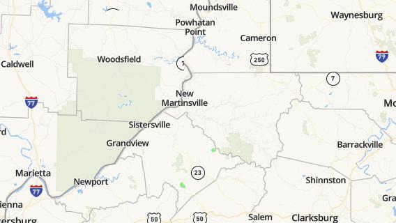 mapa de la ciudad de New Martinsville