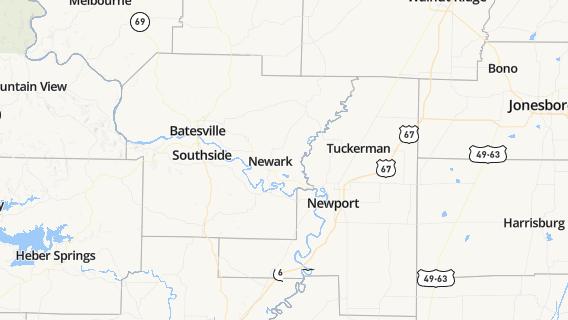 mapa de la ciudad de Newark