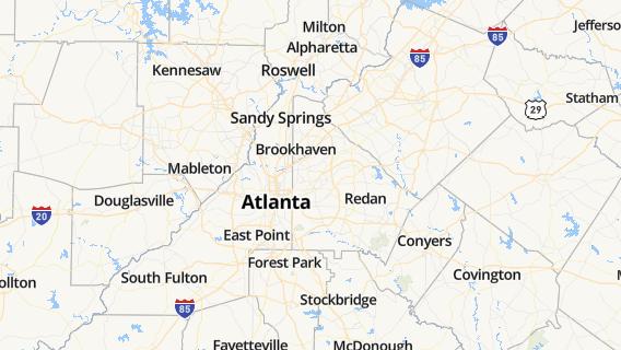mapa de la ciudad de North Atlanta