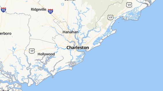 mapa de la ciudad de North Charleston