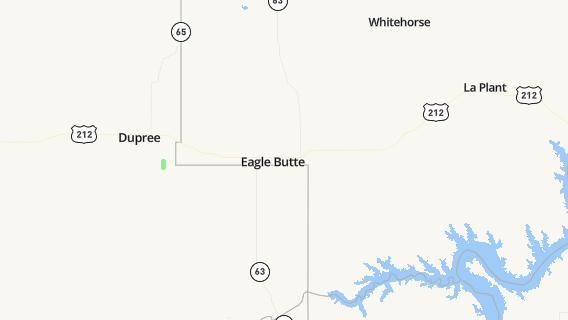mapa de la ciudad de North Eagle Butte