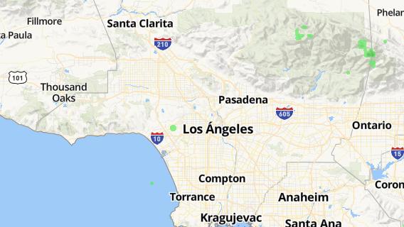 mapa de la ciudad de North Hollywood
