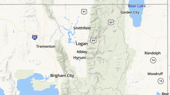 mapa de la ciudad de North Logan
