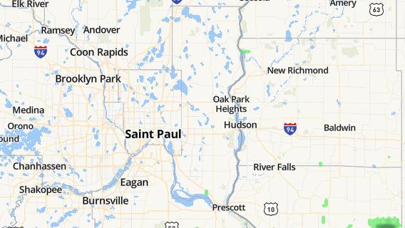 mapa de la ciudad de North Saint Paul