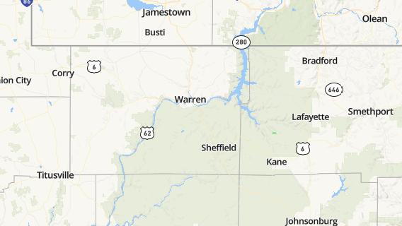 mapa de la ciudad de North Warren