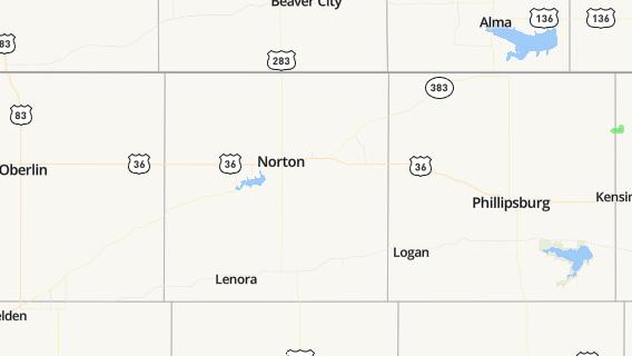 mapa de la ciudad de Norton
