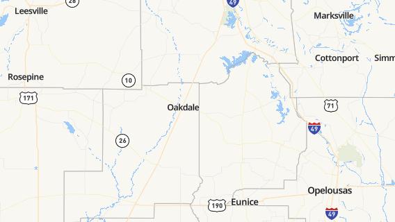 mapa de la ciudad de Oakdale