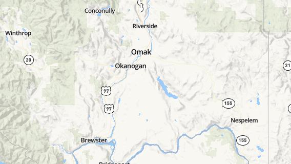 mapa de la ciudad de Okanogan