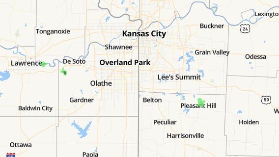 mapa de la ciudad de Overland Park