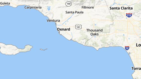 mapa de la ciudad de Oxnard