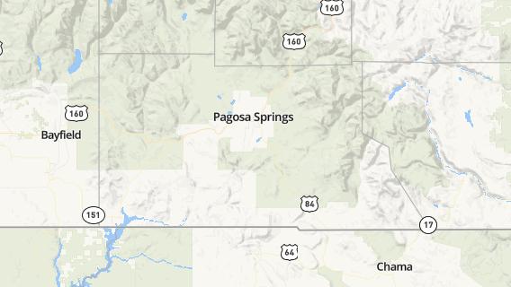 mapa de la ciudad de Pagosa Springs