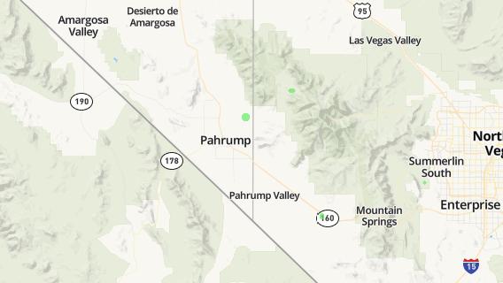 mapa de la ciudad de Pahrump