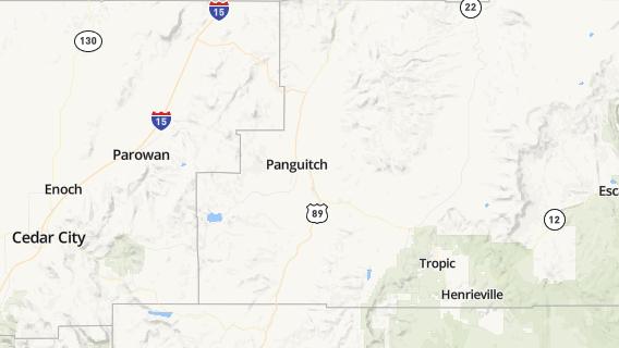 mapa de la ciudad de Panguitch