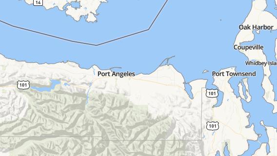 mapa de la ciudad de Port Angeles East