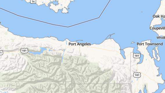 mapa de la ciudad de Port Angeles