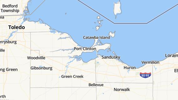 mapa de la ciudad de Port Clinton