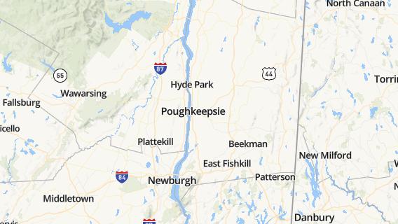 mapa de la ciudad de Poughkeepsie
