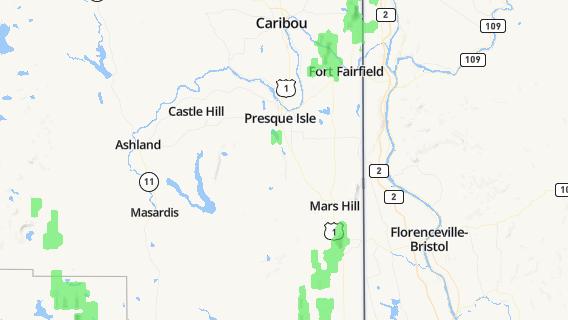 mapa de la ciudad de Presque Isle