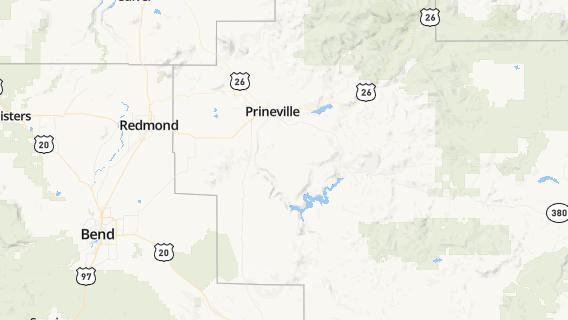 mapa de la ciudad de Prineville