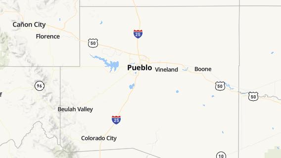 mapa de la ciudad de Pueblo