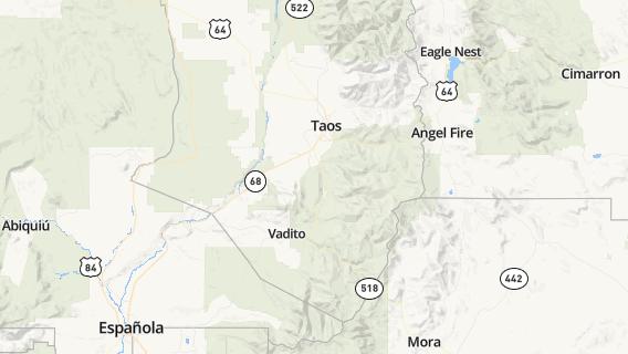 mapa de la ciudad de Ranchos de Taos