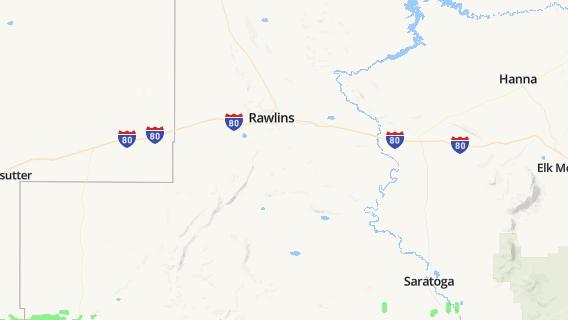 mapa de la ciudad de Rawlins