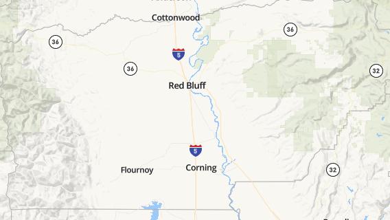 mapa de la ciudad de Red Bluff