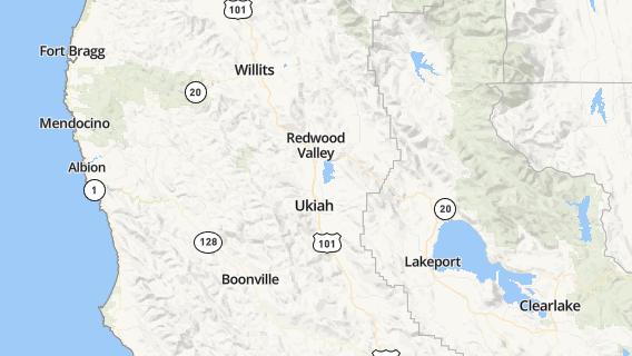 mapa de la ciudad de Redwood Valley