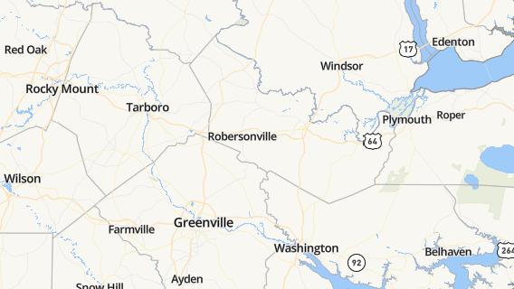 mapa de la ciudad de Robersonville
