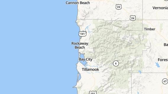 mapa de la ciudad de Rockaway Beach