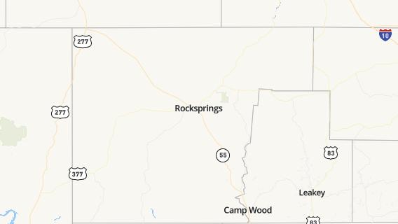 mapa de la ciudad de Rocksprings