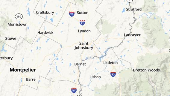 mapa de la ciudad de Saint Johnsbury