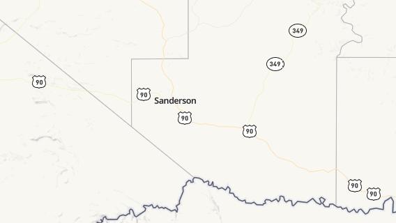 mapa de la ciudad de Sanderson