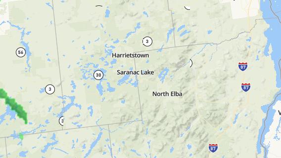 mapa de la ciudad de Saranac Lake