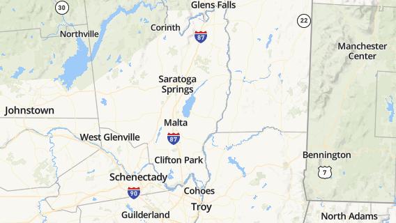mapa de la ciudad de Saratoga Springs