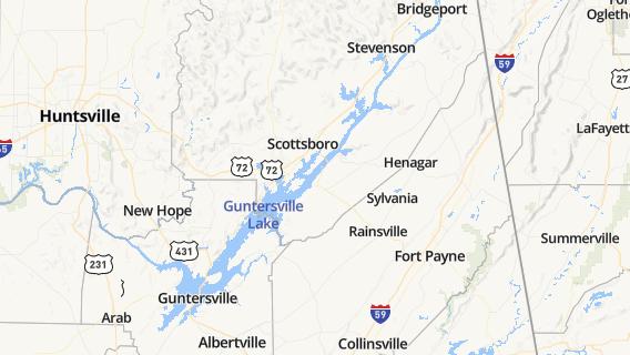 mapa de la ciudad de Scottsboro