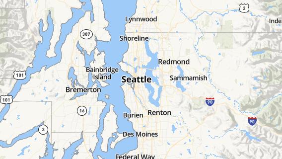 mapa de la ciudad de Seattle
