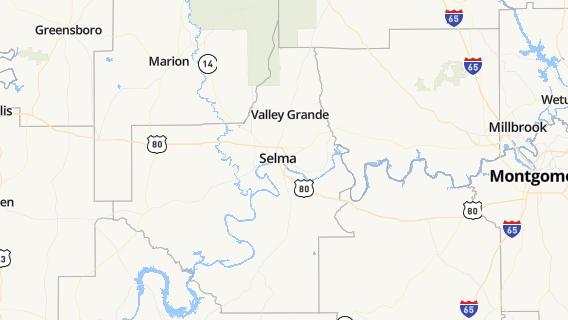 mapa de la ciudad de Selma