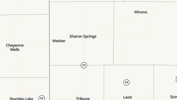mapa de la ciudad de Sharon Springs