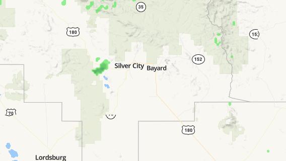 mapa de la ciudad de Silver City