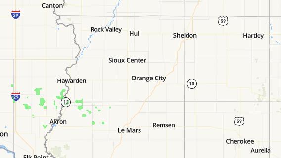 mapa de la ciudad de Sioux Center