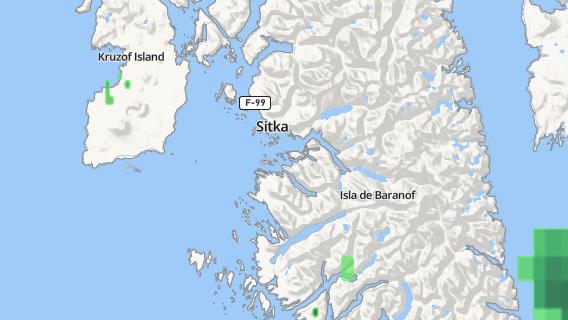 mapa de la ciudad de Sitka