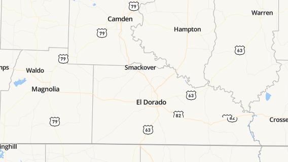 mapa de la ciudad de Smackover
