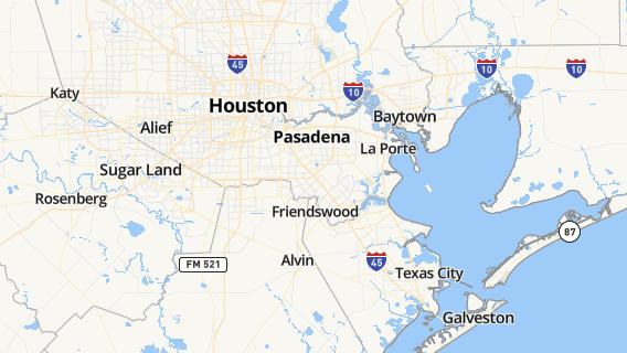 mapa de la ciudad de South Houston
