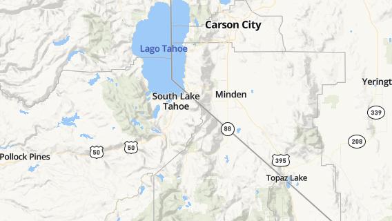 mapa de la ciudad de South Lake Tahoe