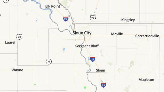 mapa de la ciudad de South Sioux City
