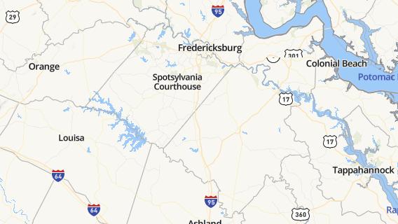 mapa de la ciudad de Spotsylvania Courthouse